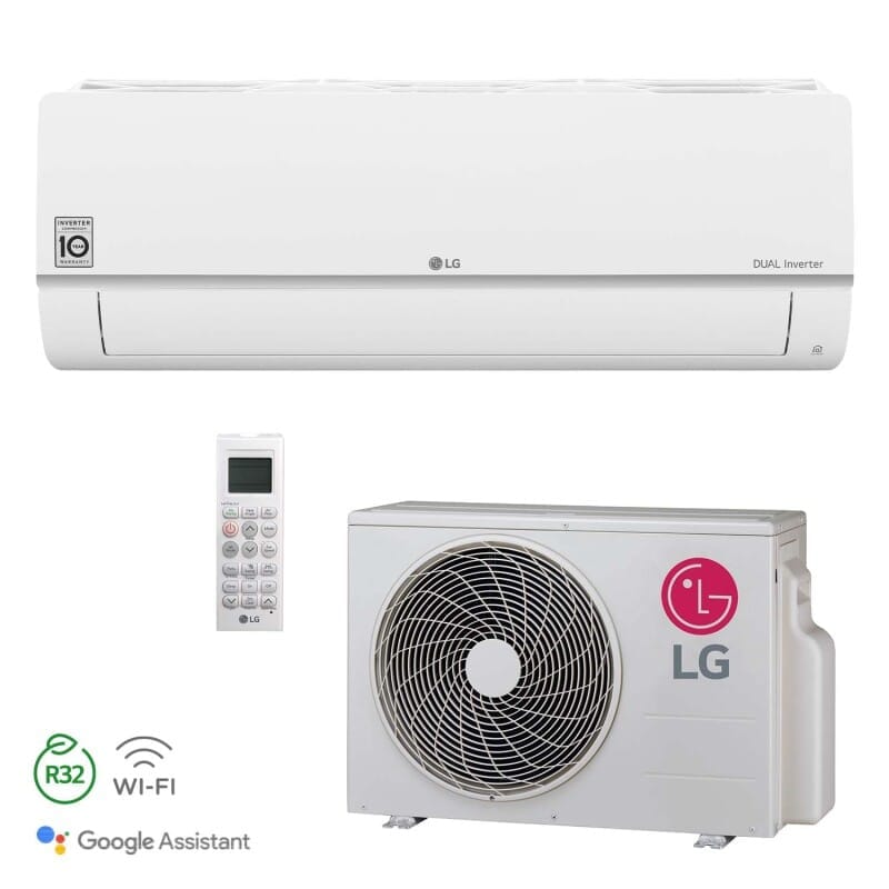 LG dual inverter airconditioner met afstandsbediening en buitenunit