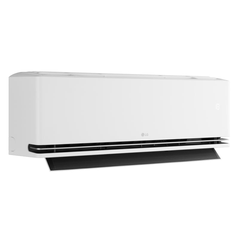 Witte muur airconditioner met ventilatierooster