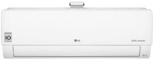 Wand gemonteerde LG airconditioner met dual inverter technologie.